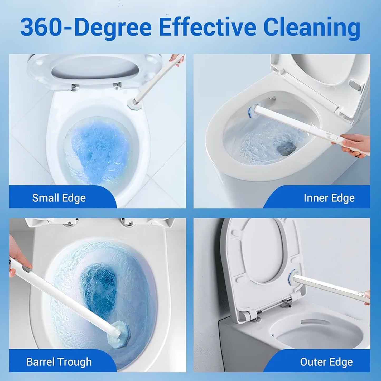 36Pcs Toilet Brush With Disposable