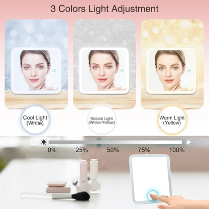 Valentinaᵀᴹ Makeup Bag With Mirror LED Lighted
